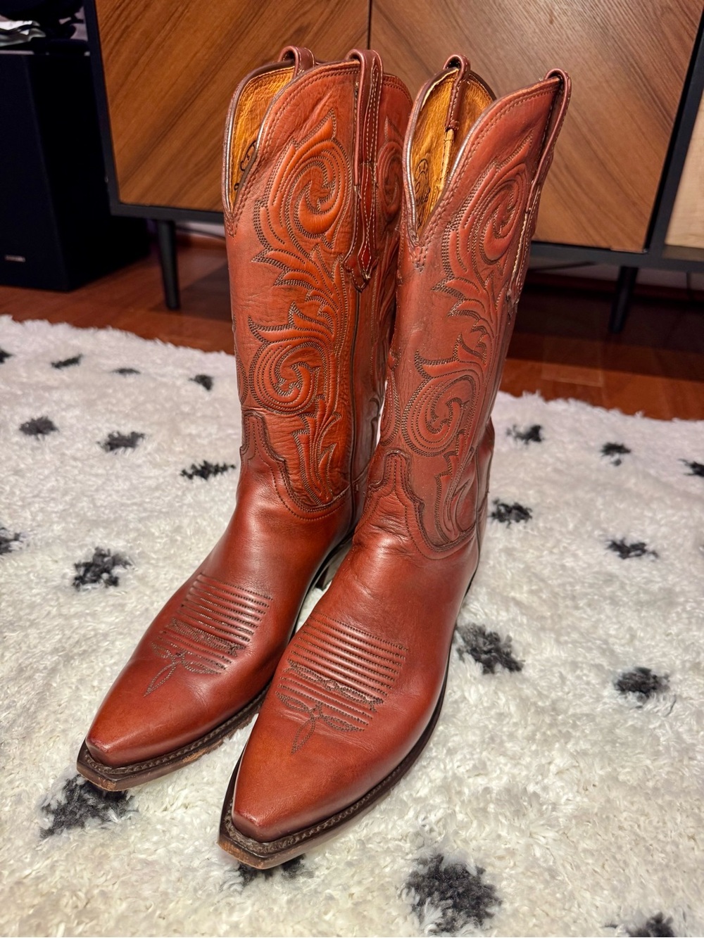 Lucchese Brown Leather Western Cowboy Boots women’s size 9B - Picture 11 of 11